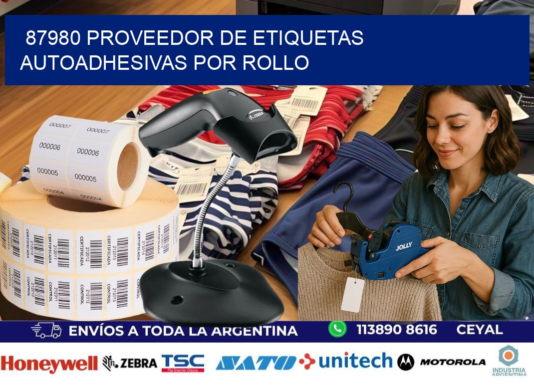87980 proveedor de etiquetas autoadhesivas por rollo