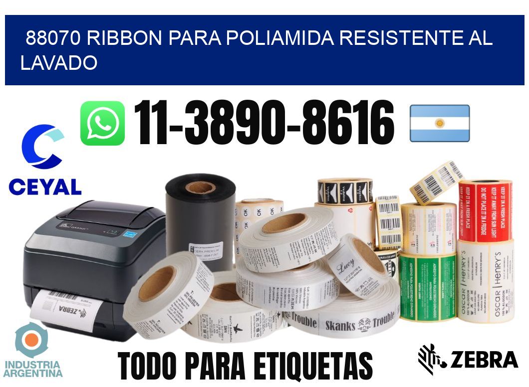 88070 ribbon para poliamida resistente al lavado