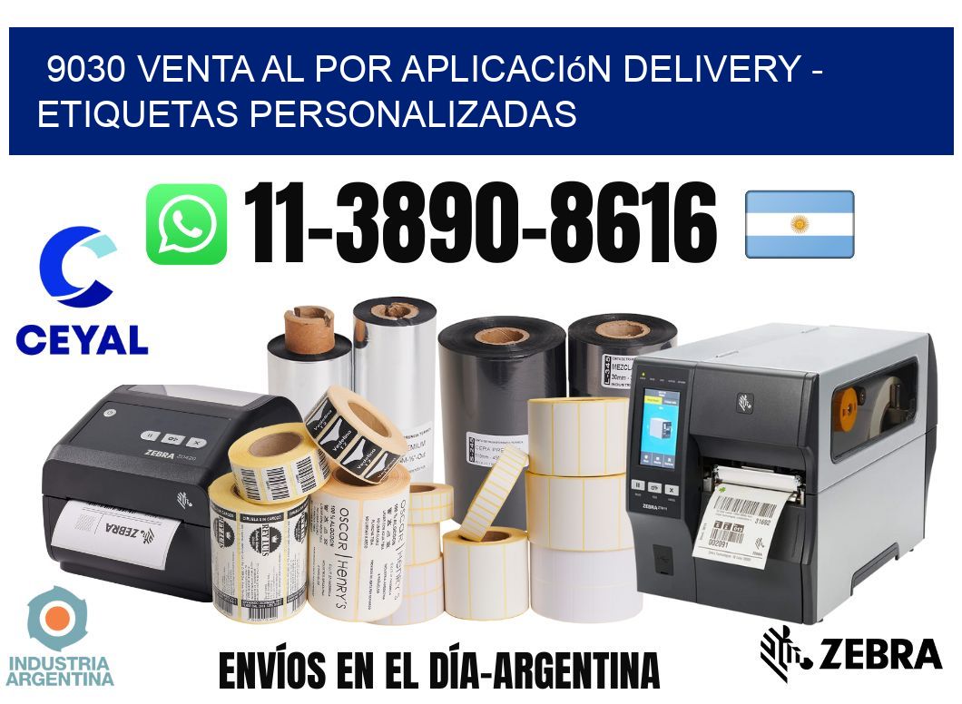 9030 Venta al Por Aplicación delivery - Etiquetas Personalizadas