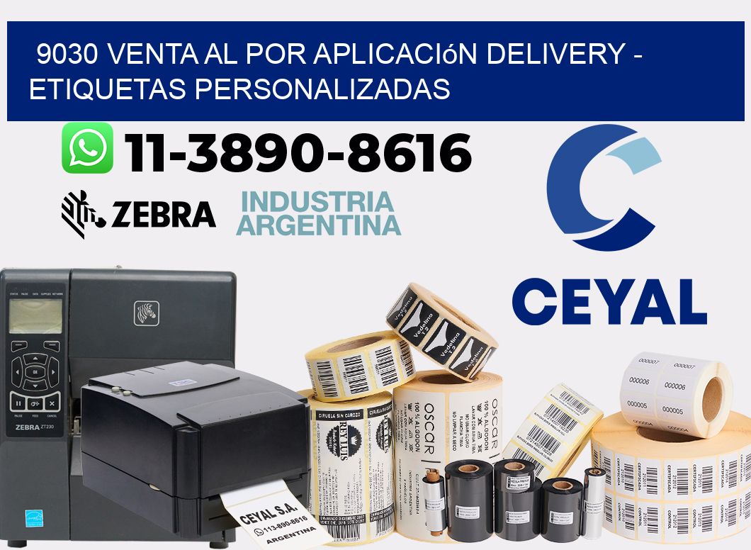 9030 Venta al Por Aplicación delivery - Etiquetas Personalizadas