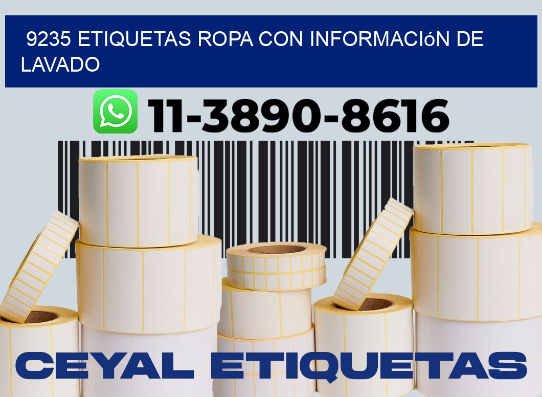 9235 Etiquetas ropa con información de lavado