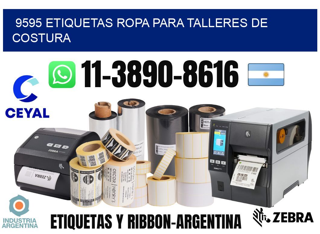 9595 Etiquetas ropa para talleres de costura