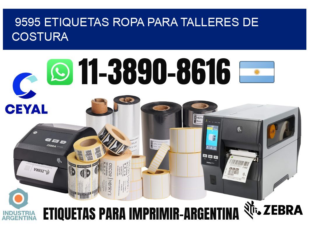9595 Etiquetas ropa para talleres de costura