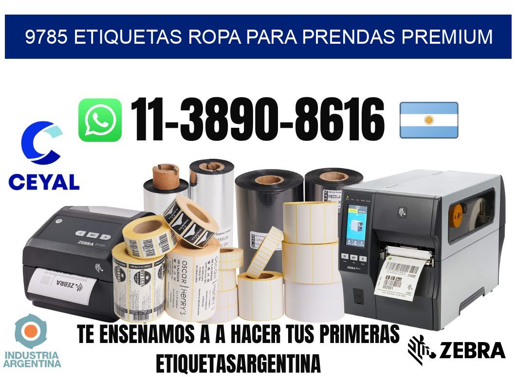 9785 Etiquetas ropa para prendas premium