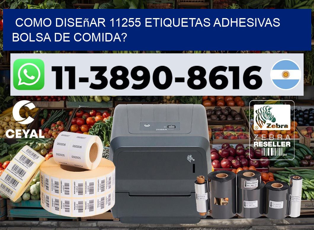 como diseñar 11255 etiquetas adhesivas bolsa de comida?