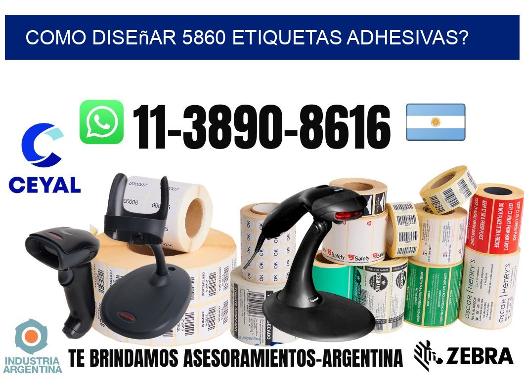 como diseñar 5860 etiquetas adhesivas?