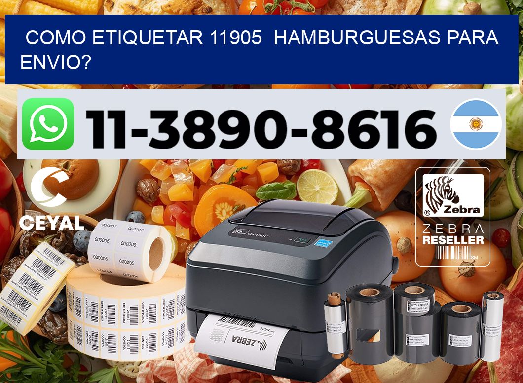 como etiquetar 11905  hamburguesas para envio?