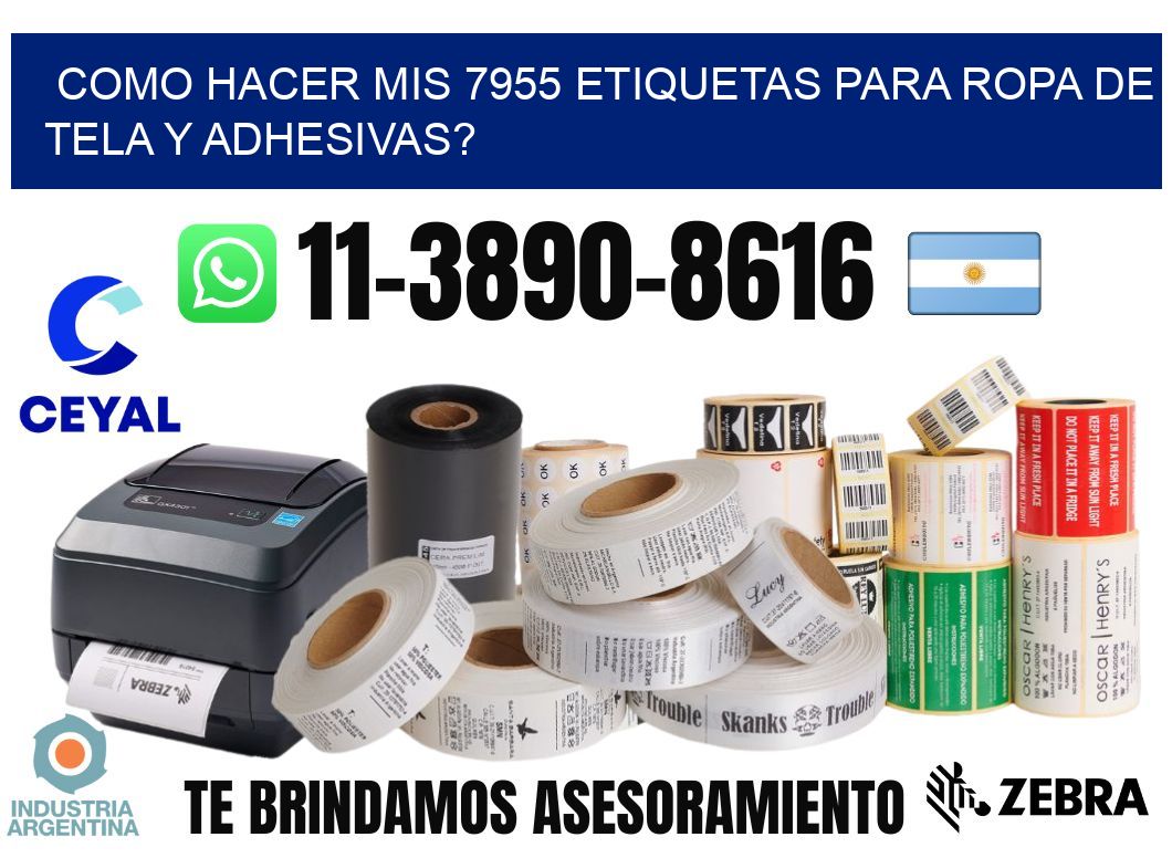 como hacer mis 7955 etiquetas para ropa de tela y adhesivas?