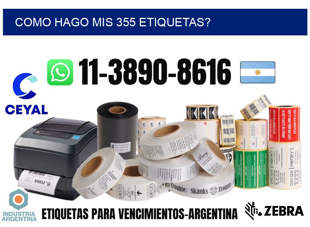 como hago mis 355 etiquetas?