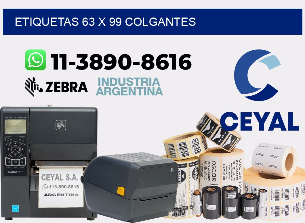 etiquetas 63 x 99 colgantes