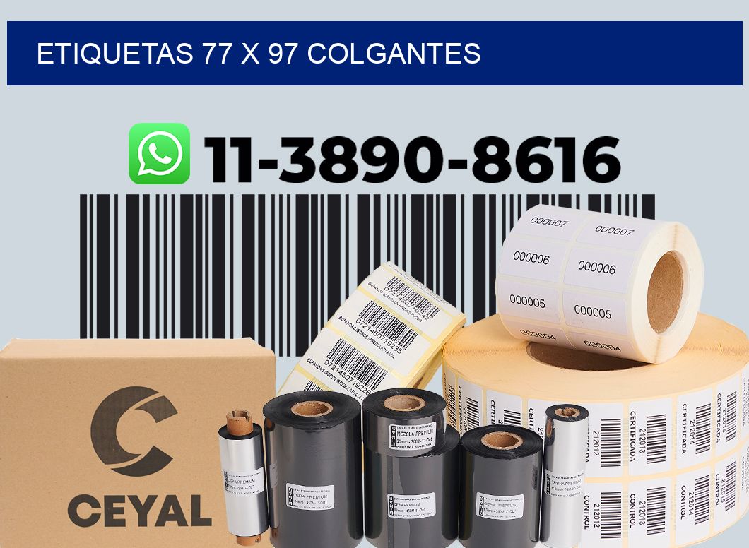 etiquetas 77 x 97 colgantes