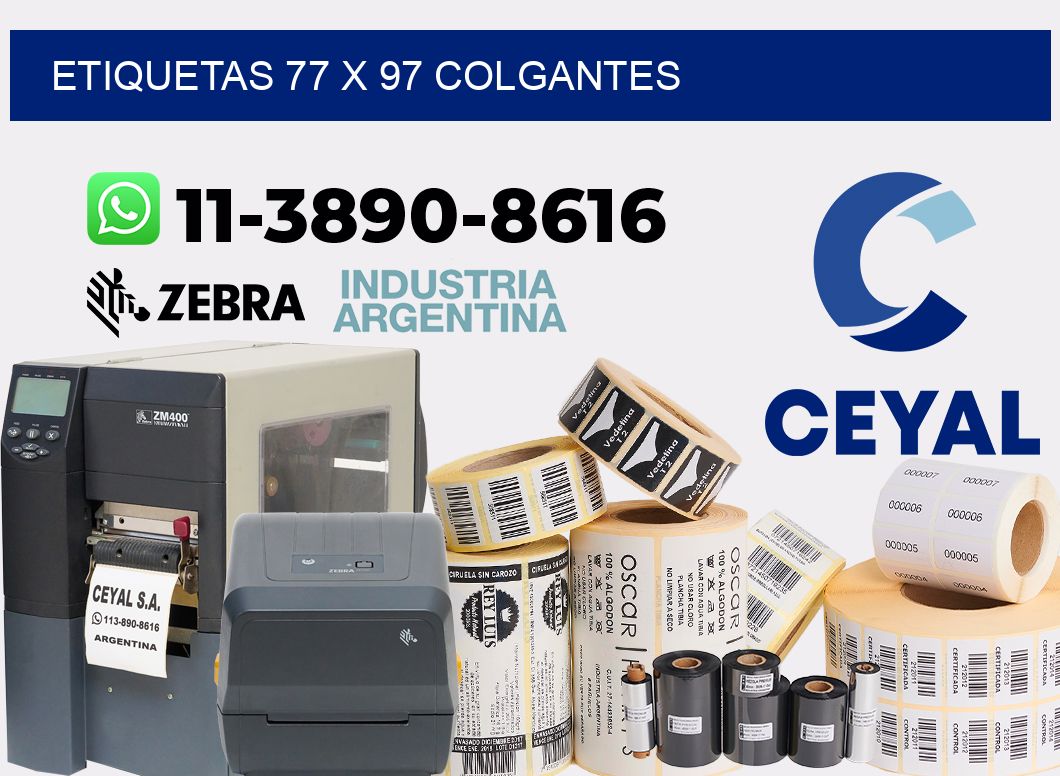 etiquetas 77 x 97 colgantes