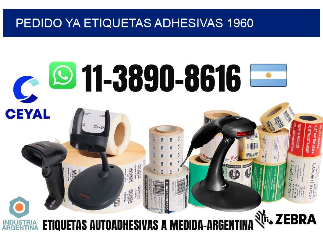 pedido ya etiquetas adhesivas 1960