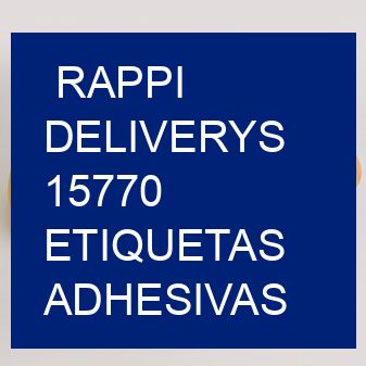 rappi deliverys 15770 etiquetas adhesivas