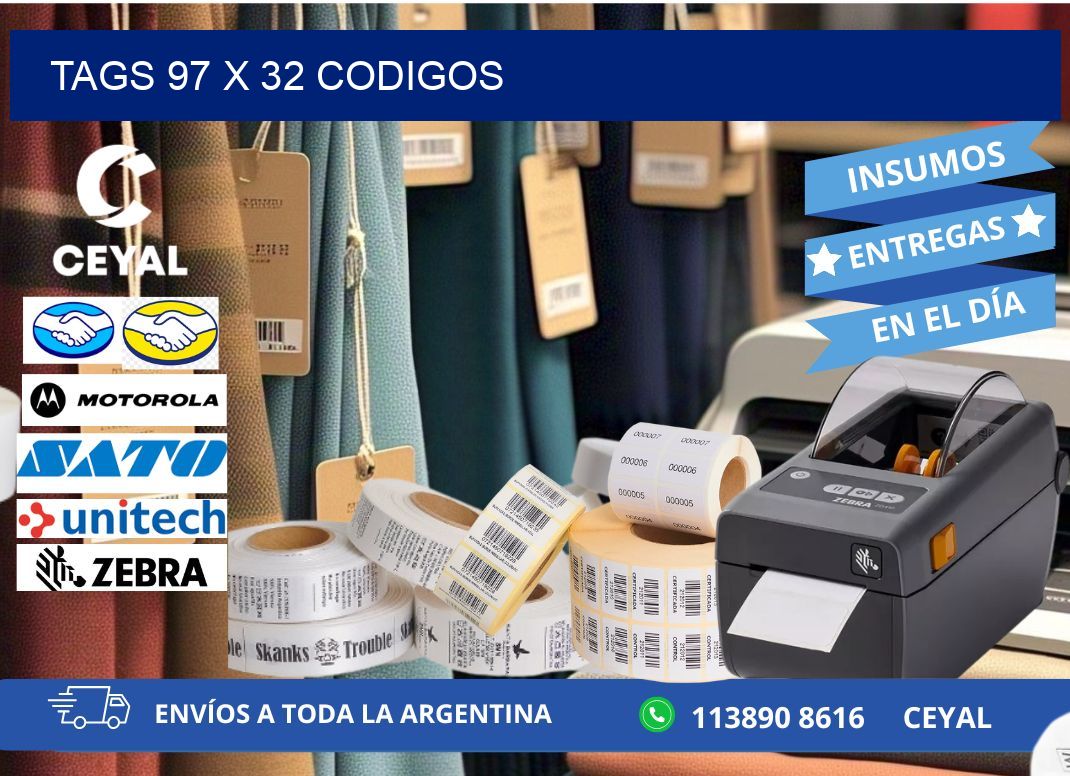 tags 97 x 32 codigos