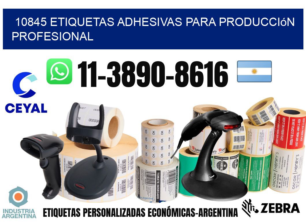 10845 Etiquetas adhesivas para producción profesional