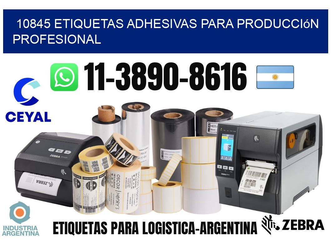 10845 Etiquetas adhesivas para producción profesional