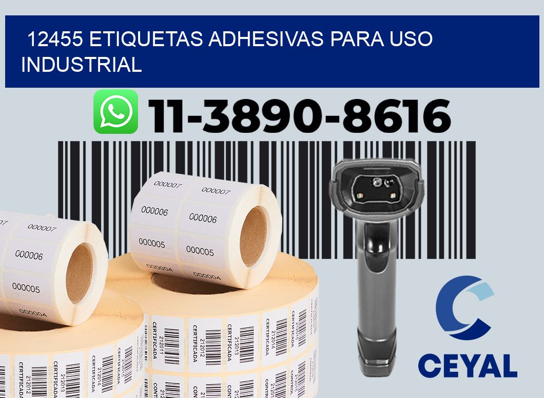 12455 Etiquetas adhesivas para uso industrial