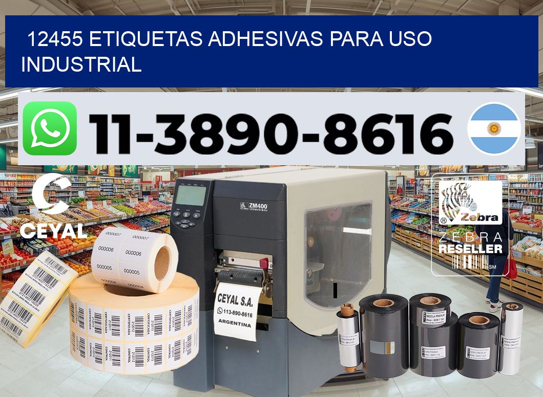 12455 Etiquetas adhesivas para uso industrial