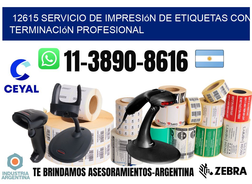 12615 Servicio de impresión de etiquetas con terminación profesional