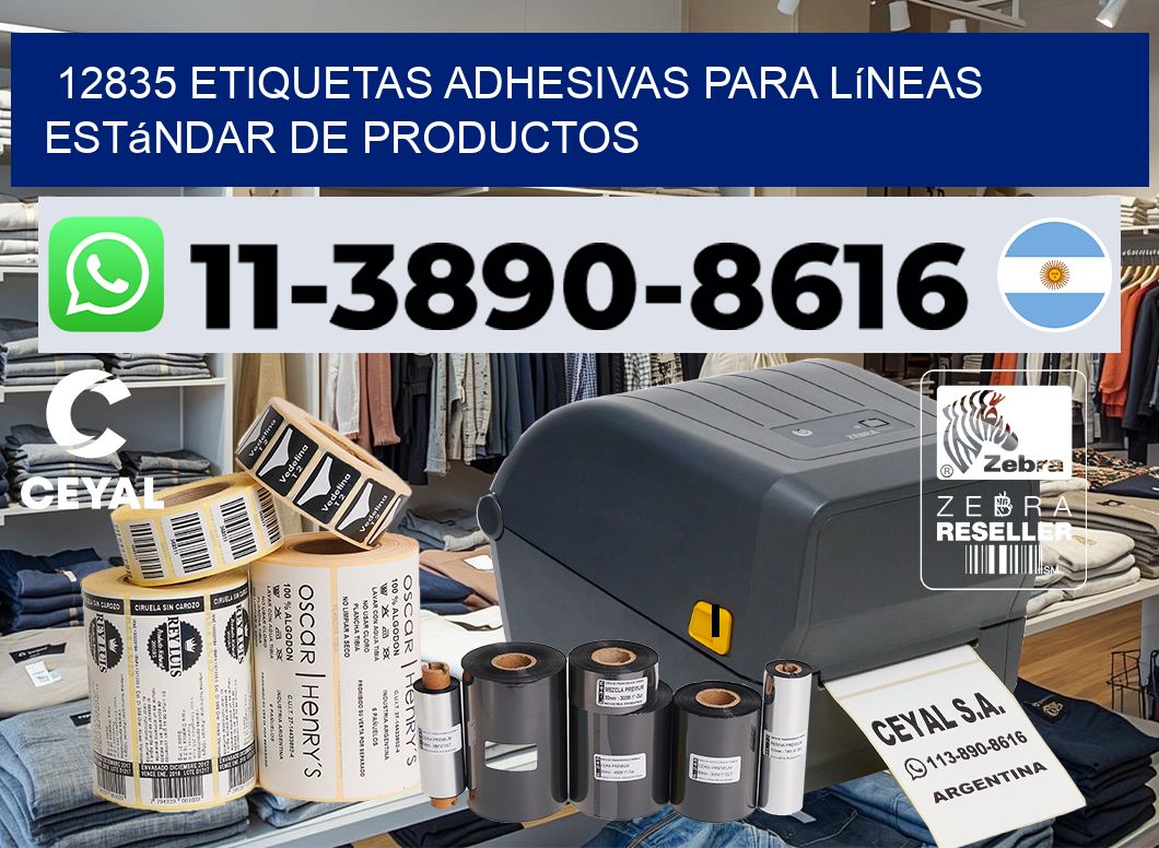 12835 Etiquetas adhesivas para líneas estándar de productos