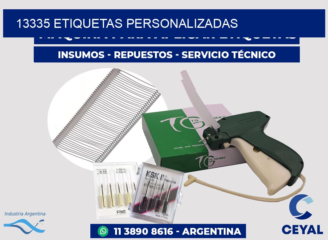 13335 etiquetas personalizadas