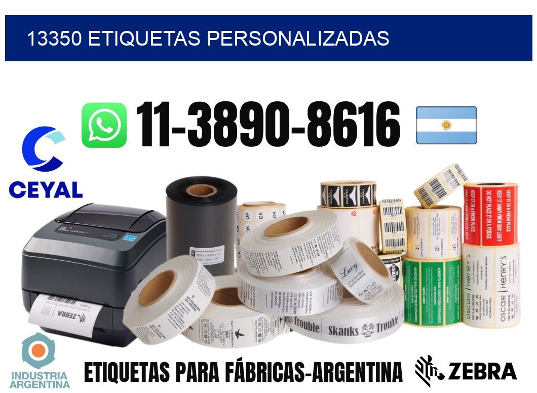 13350 etiquetas personalizadas