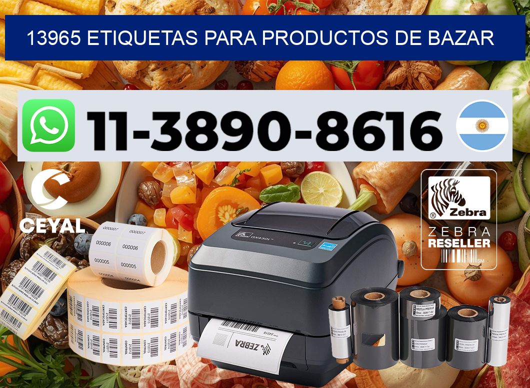 13965 Etiquetas para productos de bazar