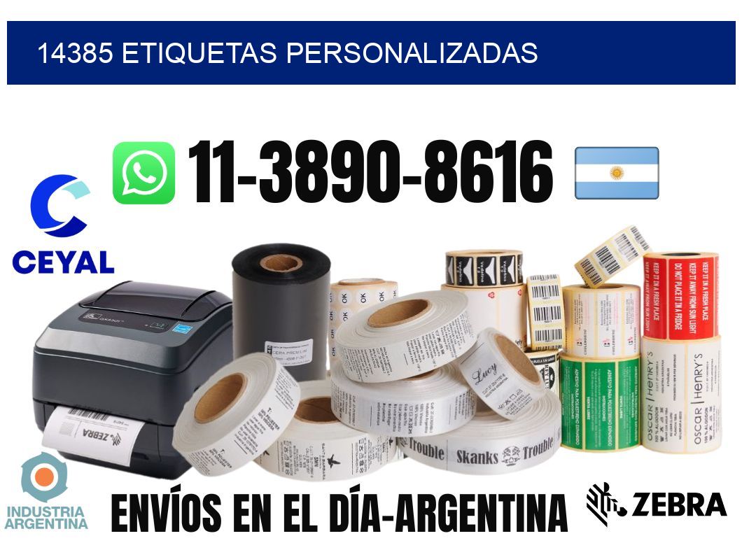 14385 etiquetas personalizadas