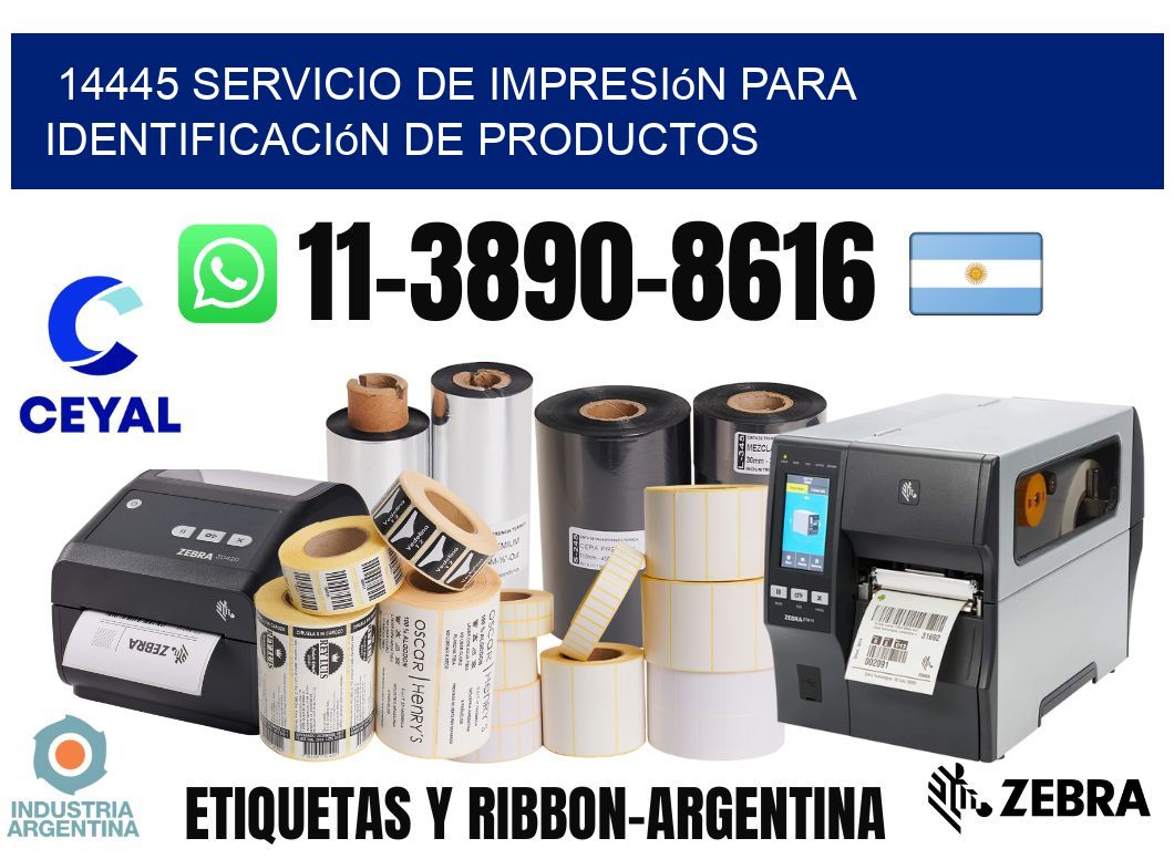 14445 Servicio de impresión para identificación de productos
