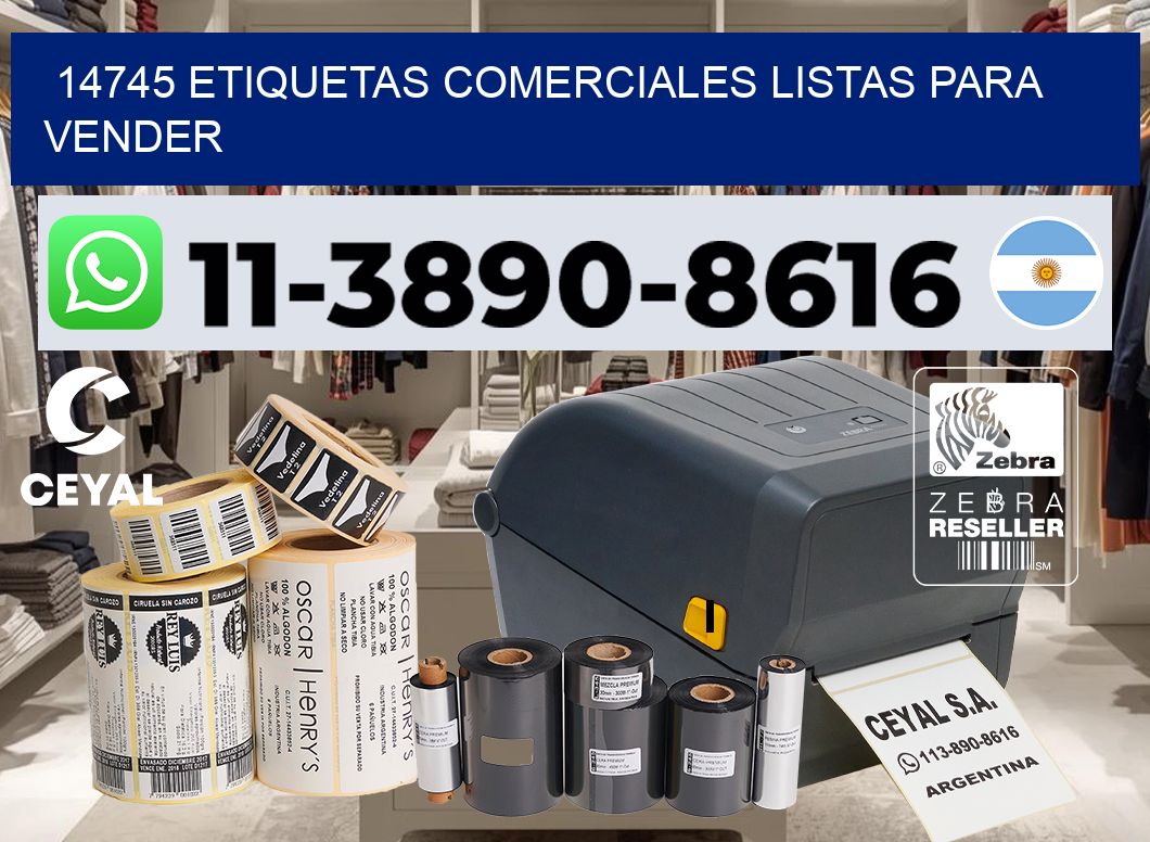 14745 Etiquetas comerciales listas para vender