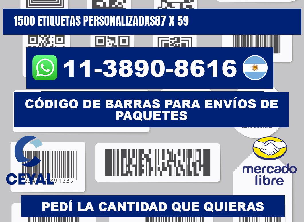 1500 ETIQUETAS PERSONALIZADAS87 x 59