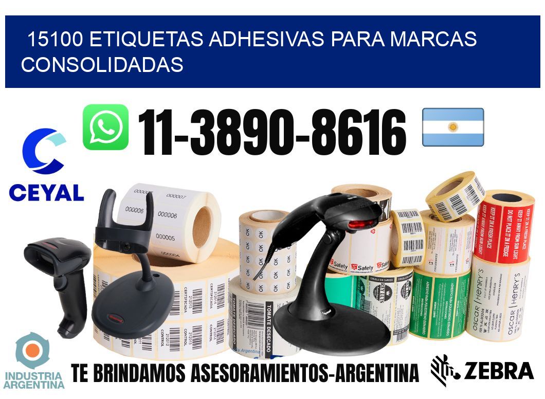 15100 Etiquetas adhesivas para marcas consolidadas