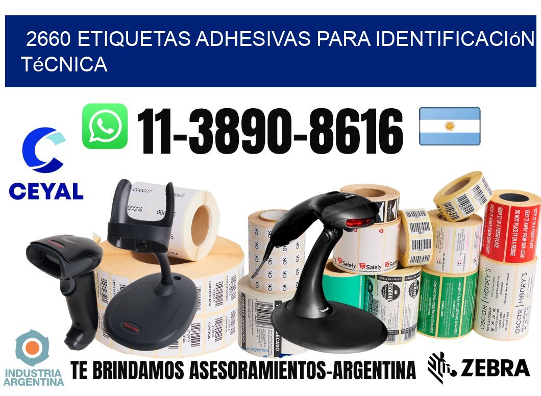 2660 Etiquetas adhesivas para identificación técnica