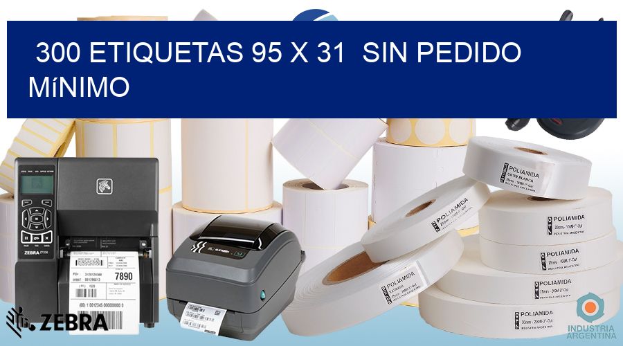 300 etiquetas 95 x 31  Sin pedido mínimo