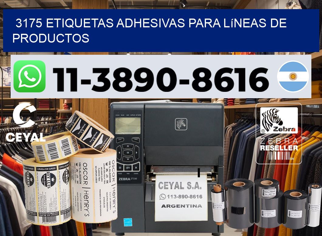 3175 Etiquetas adhesivas para líneas de productos