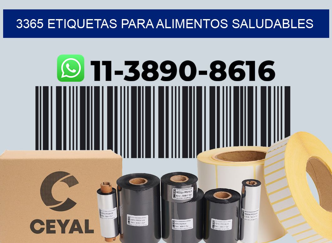 3365 Etiquetas para alimentos saludables