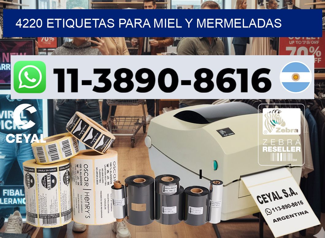 4220 Etiquetas para miel y mermeladas