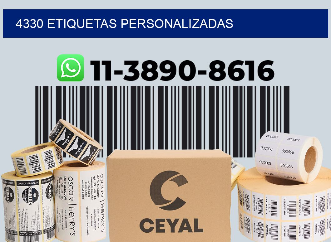 4330 etiquetas personalizadas