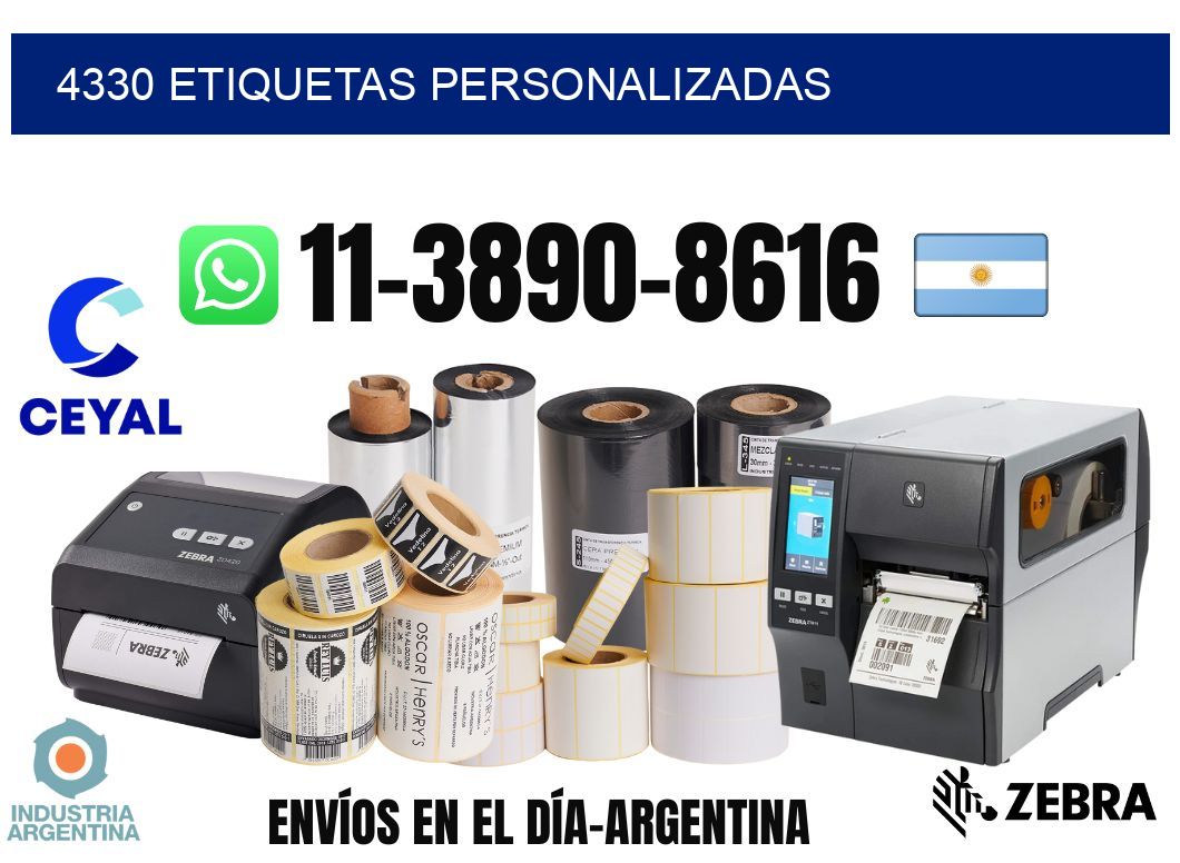 4330 etiquetas personalizadas