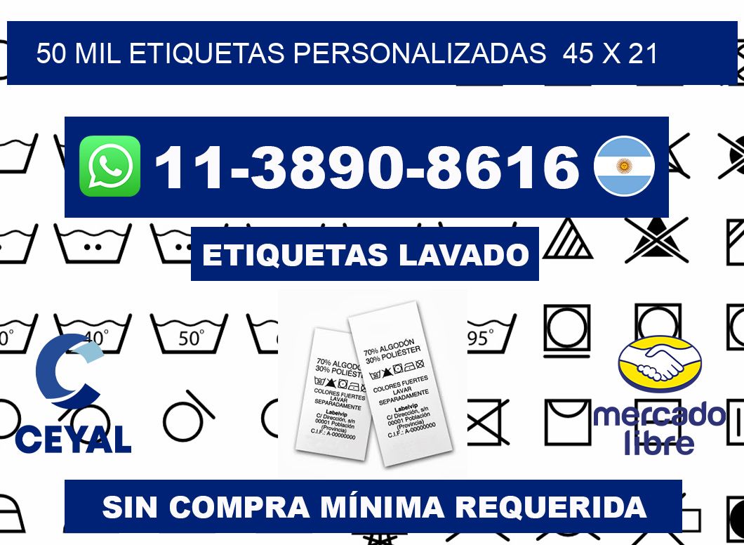 50 mil etiquetas personalizadas  45 x 21