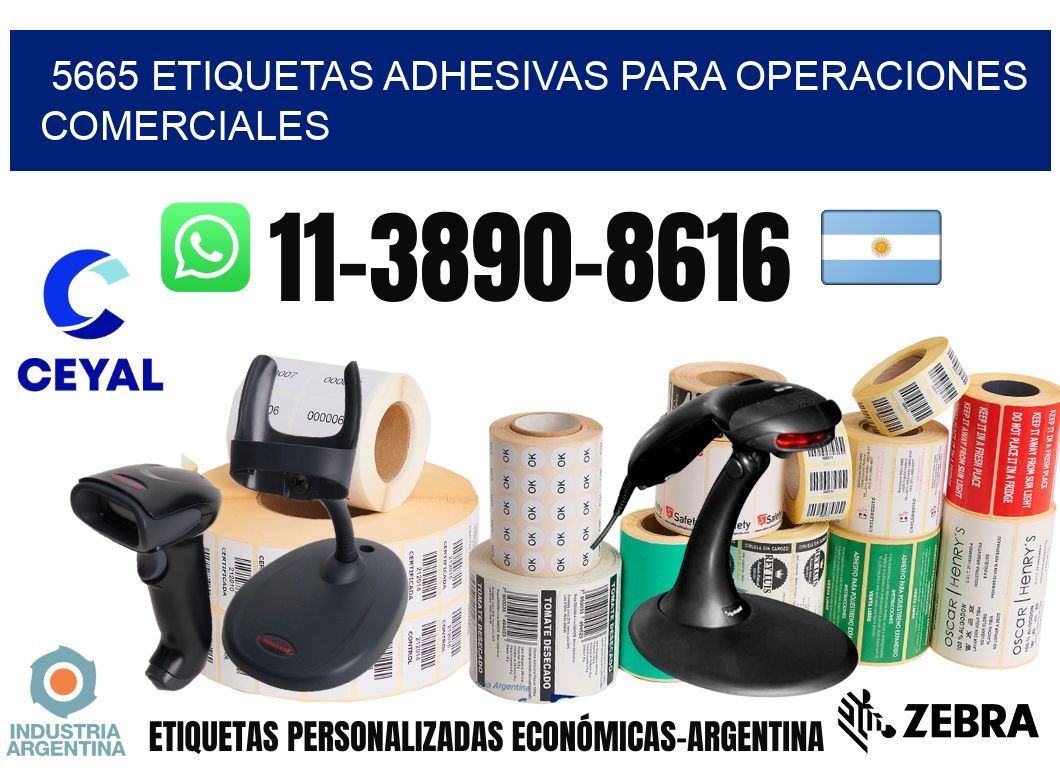 5665 Etiquetas adhesivas para operaciones comerciales
