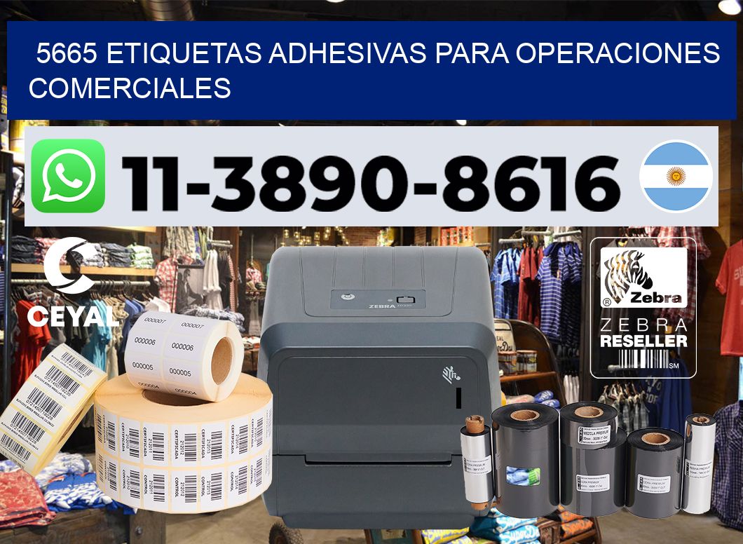 5665 Etiquetas adhesivas para operaciones comerciales