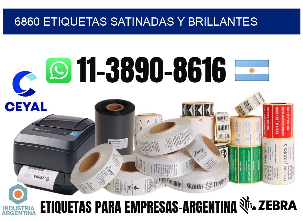 6860 Etiquetas satinadas y brillantes