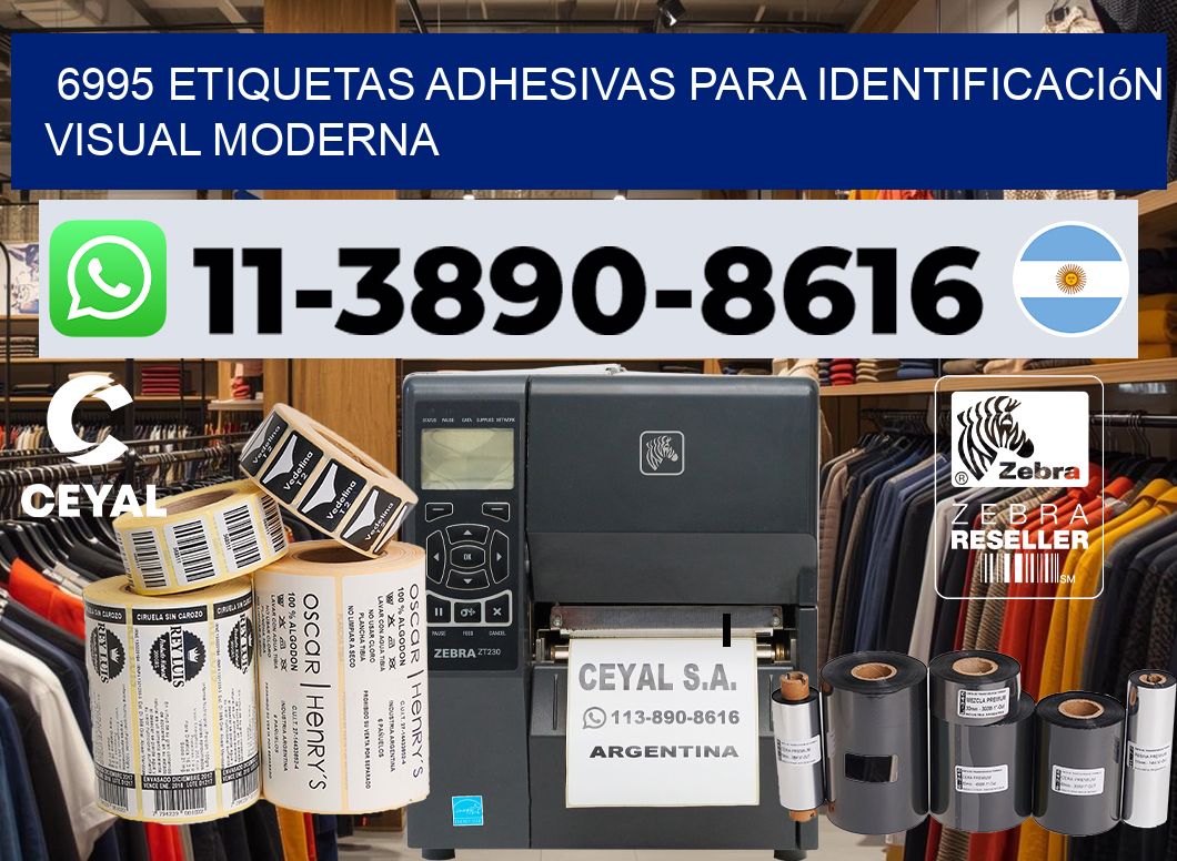 6995 Etiquetas adhesivas para identificación visual moderna