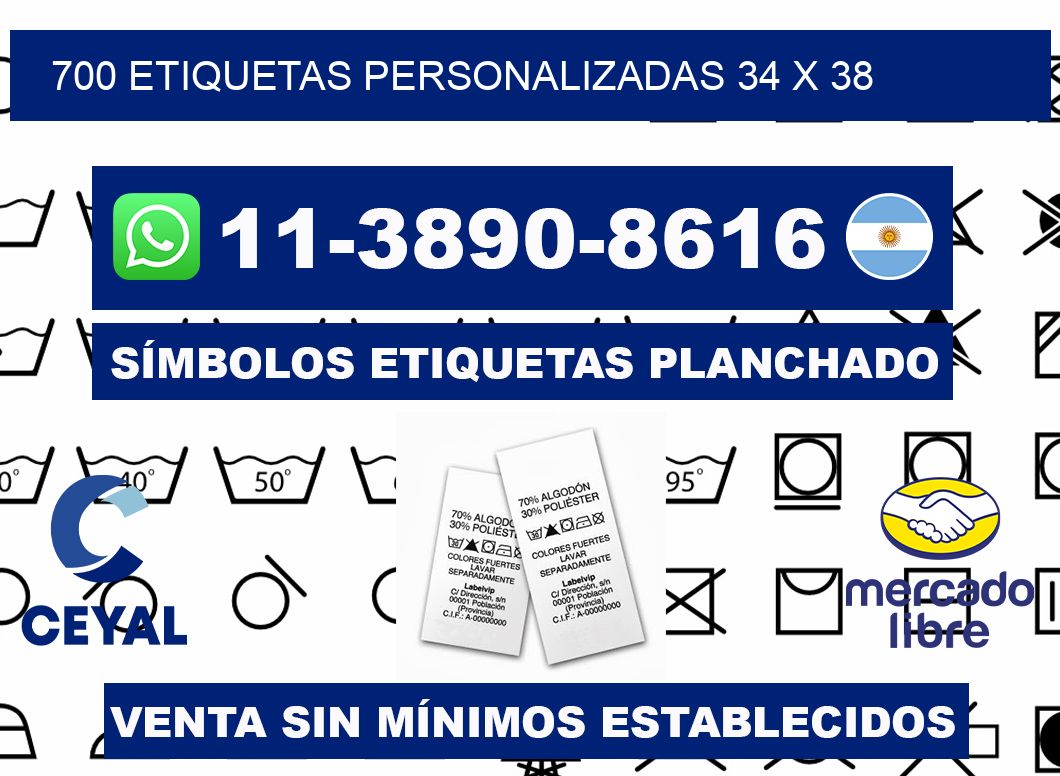 700 ETIQUETAS PERSONALIZADAS 34 x 38