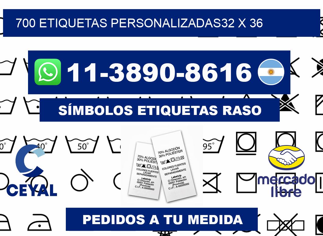 700 ETIQUETAS PERSONALIZADAS32 x 36