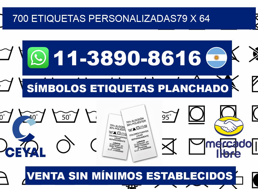 700 ETIQUETAS PERSONALIZADAS79 x 64