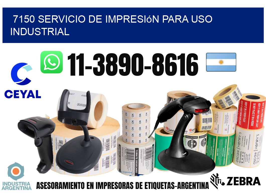 7150 Servicio de impresión para uso industrial