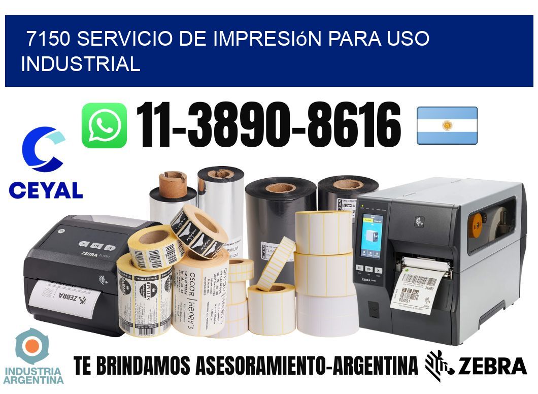 7150 Servicio de impresión para uso industrial